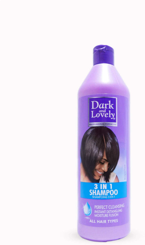Dark & Lovely 3 in 1 Shampoo Perfect Cleansing Instant Detangling Moisture Fusion 500 Ml Shampoo per Capelli 3 in 1 per Capelli Afro