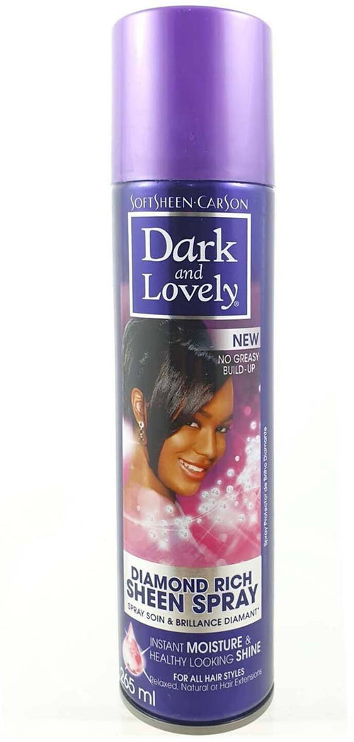 Dark and Lovely Sheen Hair Spray Diamond Rich 265 Ml Olio Condizionante Spray per Capelli Idratante E Lucidante