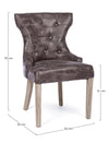 Sedia Azelia con struttura in rubber wood, per arredo interno 55 x 52 x h 92 cm