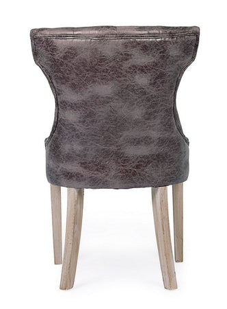 Sedia "Azelia" con struttura in rubber wood, per arredo interno 55 x 52 x h 92 cm