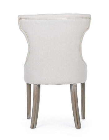 Sedia "Azelia" con struttura in rubber wood, per arredo interno 55 x 52 x h 92 cm