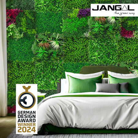 JANGAL Pannelli acustici Modulabili in FLORA sintetica ULTRAREALISTICA 52x52cm mod. DARK BUXUS - Eternal Parquet
