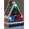 Casetta con LED per villaggio di Natale, in plastica, da 9 x 8 x 13 cm
