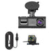 Dash Cam Telecamera A 3 Vie Anteriore Dvr Auto A 3ch Hd 1080p Registratore Videocamera
