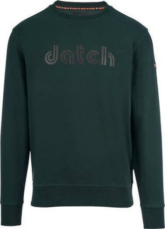 Datch-Felpa-Girocollo-Uomo-Verde-Scuro-Senza-Cappuccio