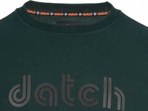 Datch-Felpa-Girocollo-Uomo-Verde-Scuro-Senza-Cappuccio