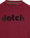 Datch-Felpa-Uomo-Girocollo-Bordeaux-Felpata