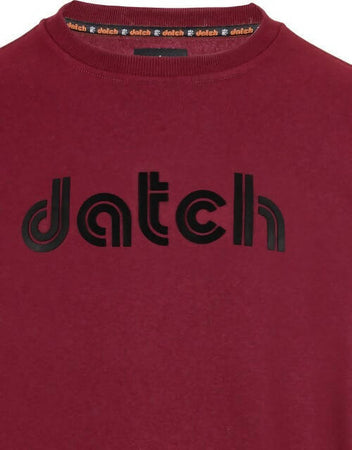 Datch-Felpa-Uomo-Girocollo-Bordeaux-Felpata