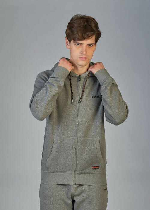Datch Felpa Uomo Grigia Felpa Casual Con Zip E Cappuccio in Cotone Felpa Tinta Unita Grigio Moda/Uomo/Abbigliamento/Felpe/Felpe con cappuccio Sportast - Cimego, Commerciovirtuoso.it
