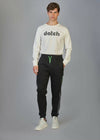 Datch Pantalone Tuta Uomo Nero In Felpa Pantaloni Tuta Neri Datch Dettaglio Verde Fluo Moda/Uomo/Abbigliamento/Abbigliamento sportivo/Completi sportivi/Tute Sportast - Cimego, Commerciovirtuoso.it