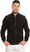 David---Bomber-Uomo-Nero-in-vera-pelle-camoscio