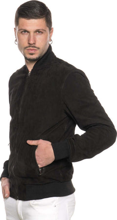 David---Bomber-Uomo-Testa-di-Moro-in-vera-pelle-camoscio