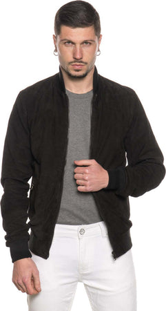 David---Bomber-Uomo-Testa-di-Moro-in-vera-pelle-camoscio