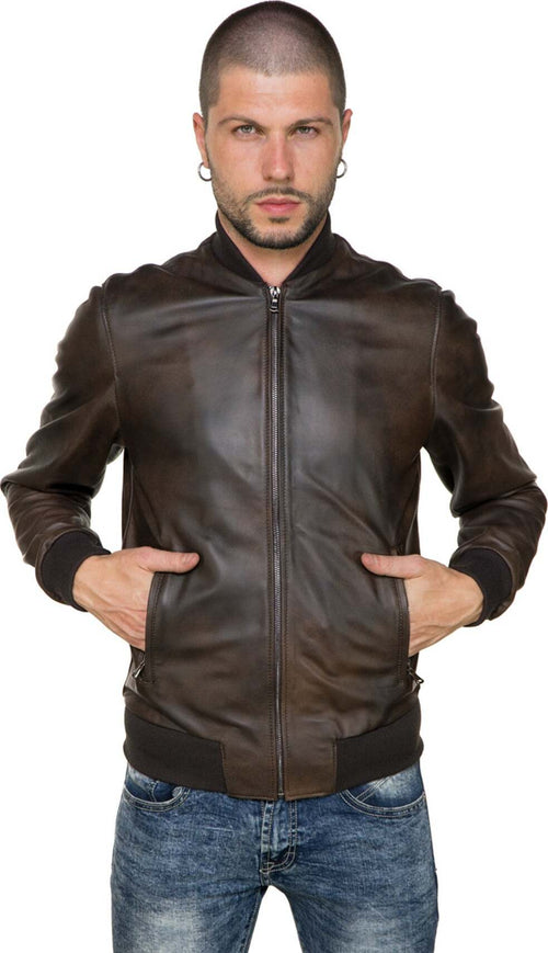 David---Bomber-Uomo-Testa-di-Moro-in-vera-pelle