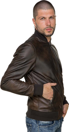 David---Bomber-Uomo-Testa-di-Moro-in-vera-pelle