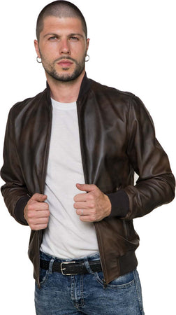 David---Bomber-Uomo-Testa-di-Moro-in-vera-pelle