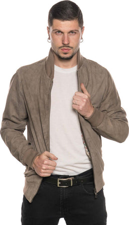 David---Bomber-Uomo-Tortora-in-vera-pelle-camoscio