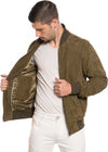 David---Bomber-Uomo-Verde-Chiaro-in-vera-pelle-camoscio