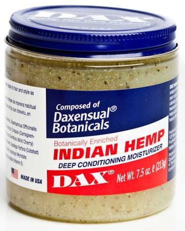 DAX INDIAN HEMP COMPOSED OF DAXENSURL BOTANICALS BRAIDS ,TWIST & LOCS DEEP CONDITIONING MOISTURIZER PER CAPELLI