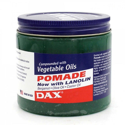 Dax Pomade Hair Food with Lanolin, Bergamot, Olive Oil, Castor Oil 213 G Crema per Capelli Secchi E Sfibrati Crema Idratante Con Oli Vegetali E Lanolina