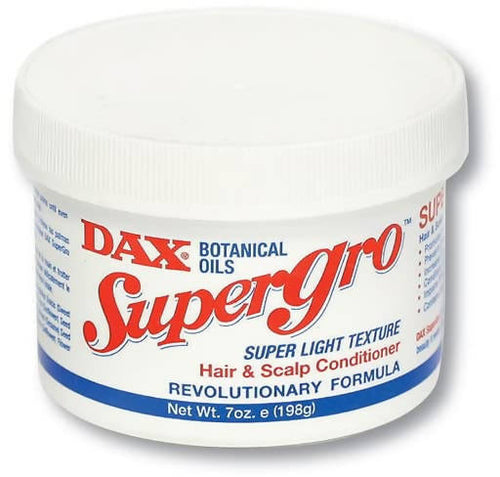 DAX SUPER GRO 7 OZ CREMA PER CAPELLI MORBIDI AFRO LATINO ETNICO BOTANICAL OILS