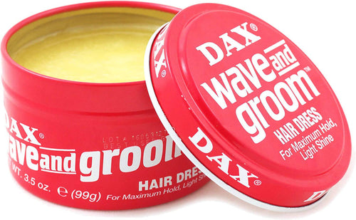 DAX WAVE AND GROOM HAIR DRESS FOR MAXIMUM HOLD, LIGHT SHINE 99 G PER CAPELLI