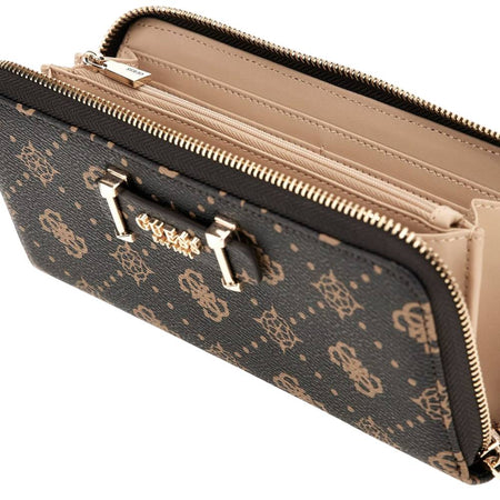 Guess portafoglio marrone logo peony SILIA SWGP9890146ESL