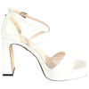 Buffalo sandalo bianco con tacco Cherry cage 1291376
