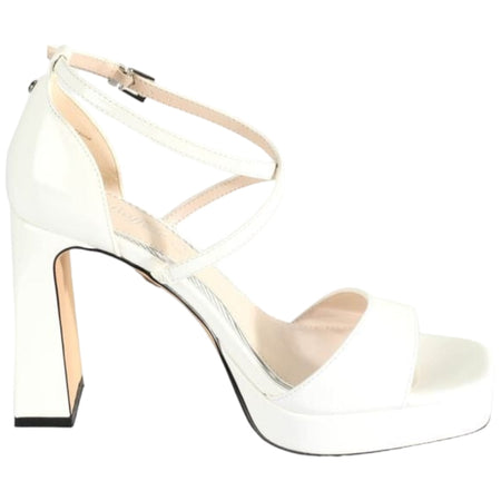 Buffalo sandalo bianco con tacco Cherry cage 1291376