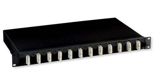 Cassetto Ottico 19'' con 12 bussole SC Duplex Multimodale OM2 Nero
