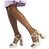 Buffalo sandalo bianco con tacco Cherry cage 1291376