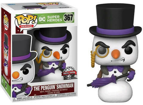 Dc super heroes - funko pop 367 the penguin snowman special edition 9 cm