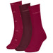 Calvin Klein donna pack 3 calze rosso ciliegia 701235368003801