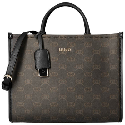 Liu Jo borsa tote nera con logo AF5206E0668-22222