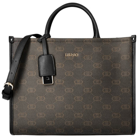 Liu Jo borsa tote nera con logo AF5206E0668-22222