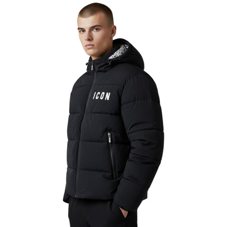 ICON giubbotto nero logo bianco ICUF2W6J008