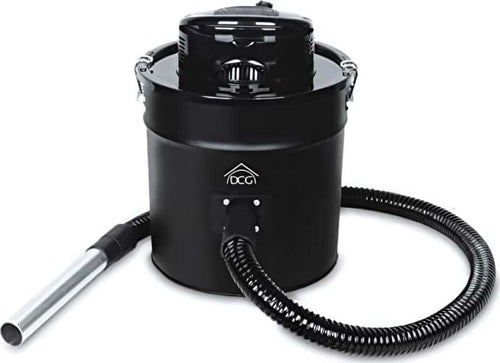DCG-Eltronic-BS8800-BS8800-Aspiracenere-con-Motore,-capacità-20lt.-Tubo-Flessibile-in-Alluminio,-1200-W,-20-Litri,-Nero