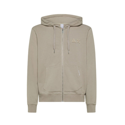 SUN68 felpe con cappuccio uomo sun68 - hoodie zip vintage broken - grigio da uomo