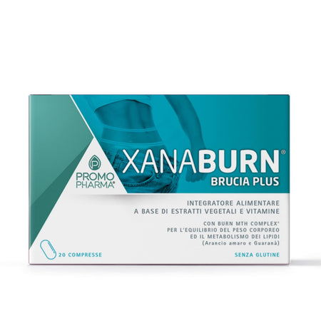 Xanaburn Brucia - Integratore Alimentare - Con arancio amaro e guaranà - per il controllo del peso e il drenaggio dei liquidi - 20 cpr - Naturopatica shop & therapy