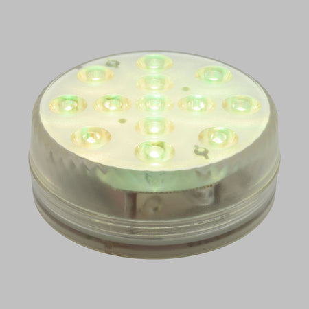 Disco sommergibile con led a luce RGB multicolore Ø8,5cm a batterie