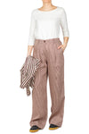 Alysi - Pantalone - 451075 - Fantasia Bordeaux da donna