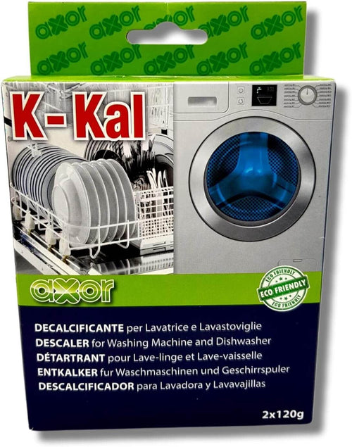 Decalcificante Lavatrice E Lavastoviglie In Polvere K-KAL Axor 2 Bustine Da 120 g
