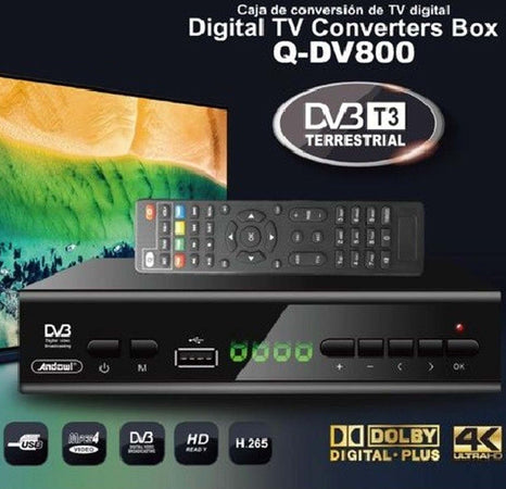 Decoder Digitale Terrestre Dvb T3 Hd 4k Dolby H.265 Usb Scart Lan Q-dv800 Elettronica/Home Cinema TV e video/Dispositivi per lo Streaming/Client Streaming Trade Shop italia - Napoli, Commerciovirtuoso.it