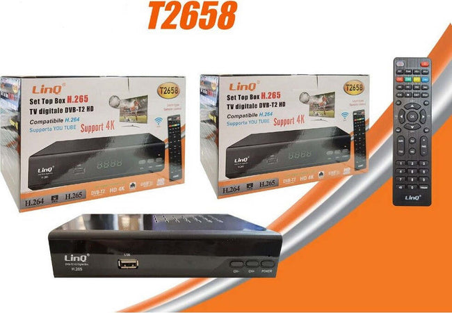 Decoder Digitale Terrestre T2 Set Top Box Dvb-t2 Hd H.265 Usb Scart Hdmi 4k T2658 Elettronica/Home Cinema TV e video/Dispositivi per lo Streaming/Client Streaming Trade Shop italia - Napoli, Commerciovirtuoso.it