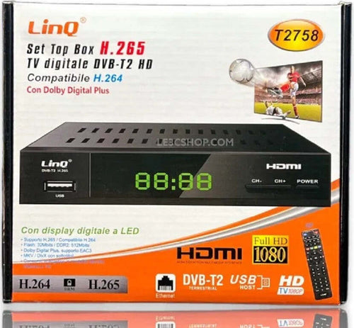 Decoder Tv Digitale Terrestre T2 Set Top Box Full Hd Dvb-t2 Hd H.265 Pvr T2758 Elettronica/Home Cinema TV e video/Dispositivi per lo Streaming/Client Streaming Trade Shop italia - Napoli, Commerciovirtuoso.it