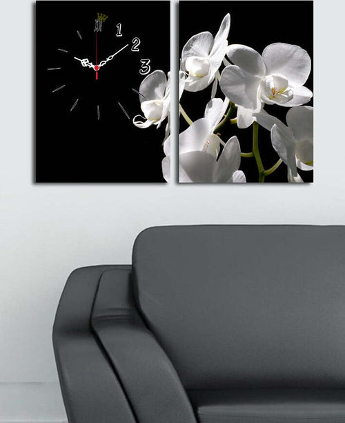 DECORATIVE CANVAS WALL CLOCK (2 PIECES) 228CLA2648 Casa e cucina/Decorazioni per interni/Arte/Poster e stampe Scontolo.net - Potenza, Commerciovirtuoso.it