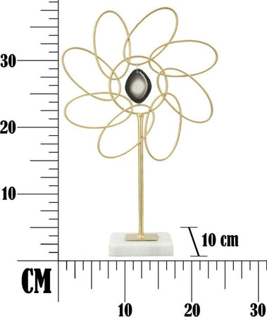 Decorazione Glam Daisy Cm 24X10X37,5 Casa e cucina/Decorazioni per interni/Arte/Sculture/Statue Led Mall Home - Napoli, Commerciovirtuoso.it