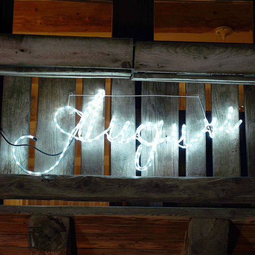 Decorazione luminosa a led scritta auguri luce di natale da esterno 125 cm Casa e cucina/Decorazioni per interni/Addobbi e decorazioni per ricorrenze/Decorazioni natalizie/Luci natalizie/Catene luminose per esterni MagiediNatale.it - Altamura, Commerciovirtuoso.it