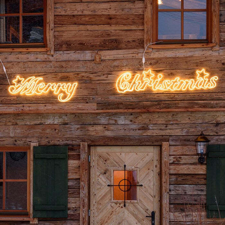 Decorazione luminosa a led scritta Merry Christmas luce di natale effetto neon da esterno Casa e cucina/Decorazioni per interni/Addobbi e decorazioni per ricorrenze/Decorazioni natalizie/Luci natalizie/Catene luminose per esterni MagiediNatale.it - Altamura, Commerciovirtuoso.it