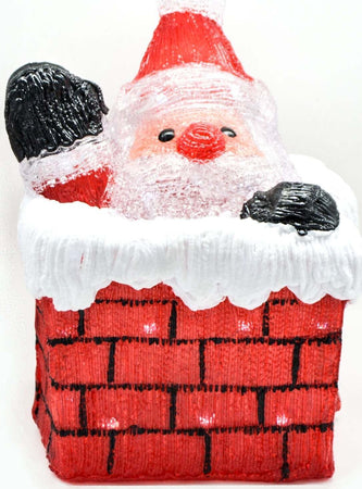 Decorazione luminosa di Babbo Natale che esce dal camino 50 led ghiaccio h 35 cm addobbo natalizio Casa e cucina/Decorazioni per interni/Addobbi e decorazioni per ricorrenze/Decorazioni natalizie/Luci natalizie/Catene luminose per esterni MagiediNatale.it - Altamura, Commerciovirtuoso.it